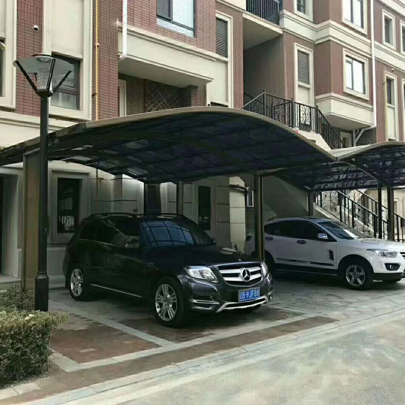 Carport met lamellen en verstelbaar aluminium regendak