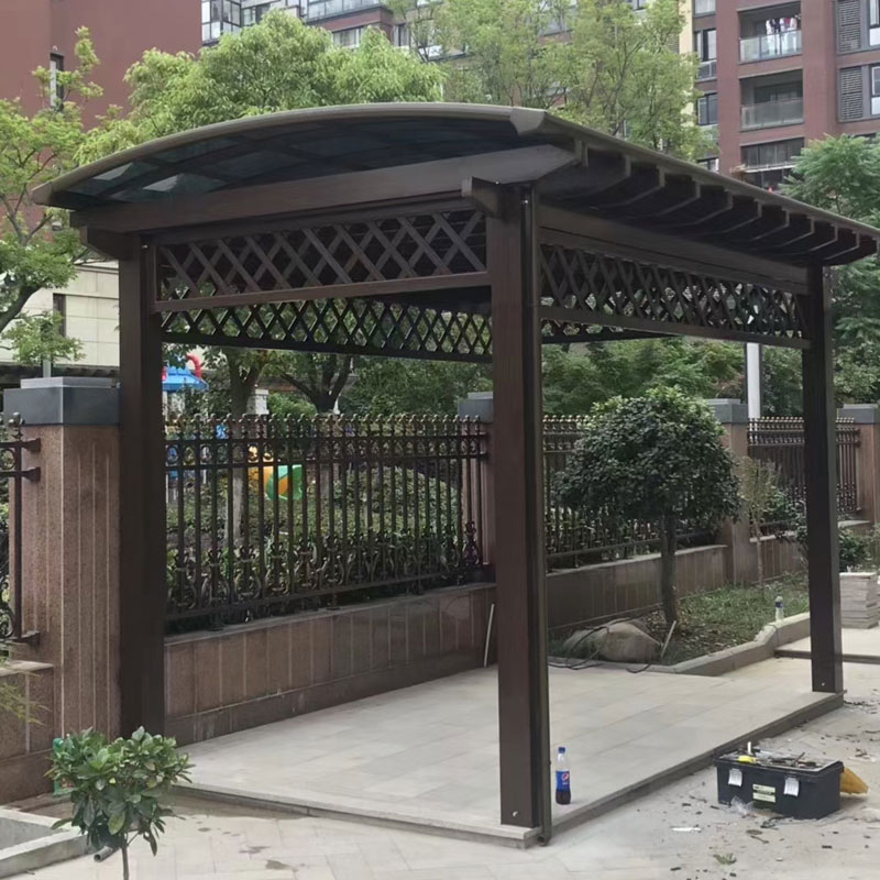 Moderne tuin aluminium pergola druivenlatwerk